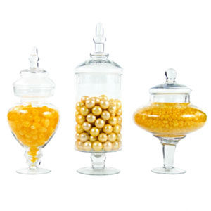 Candy Glass Buffet Jars - Set Of 3