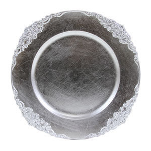 13" Vintage Silver Charger Plate