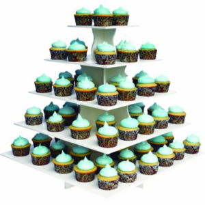 5 Tier Square Cupcake Tower Stand