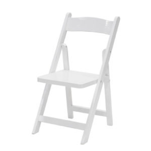 Children's White Wood Folding Chair